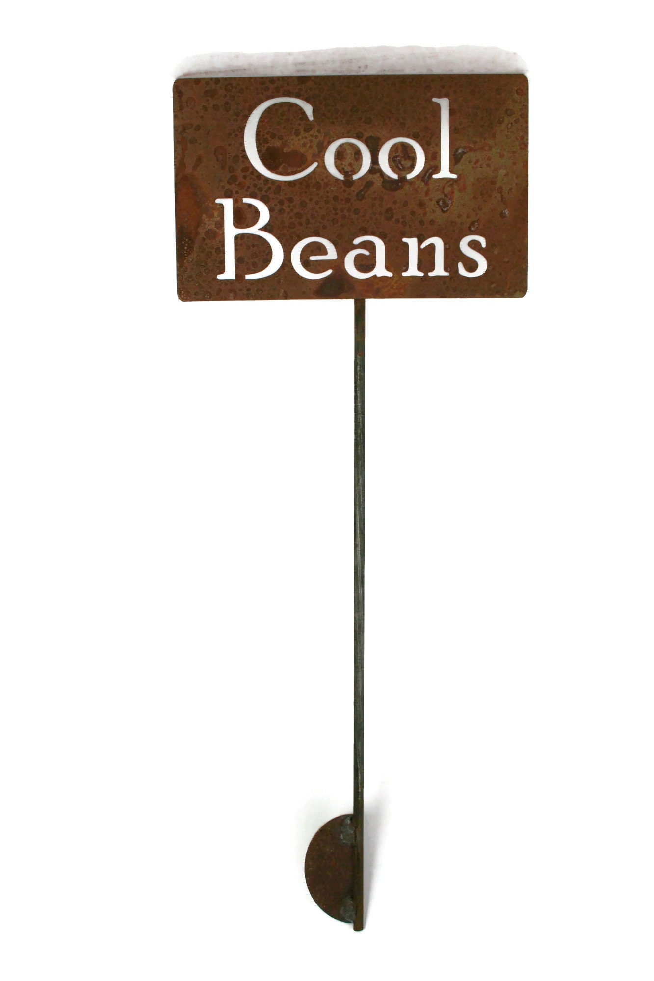 Cool Beans Metal Garden Stake Sign, Small to XL