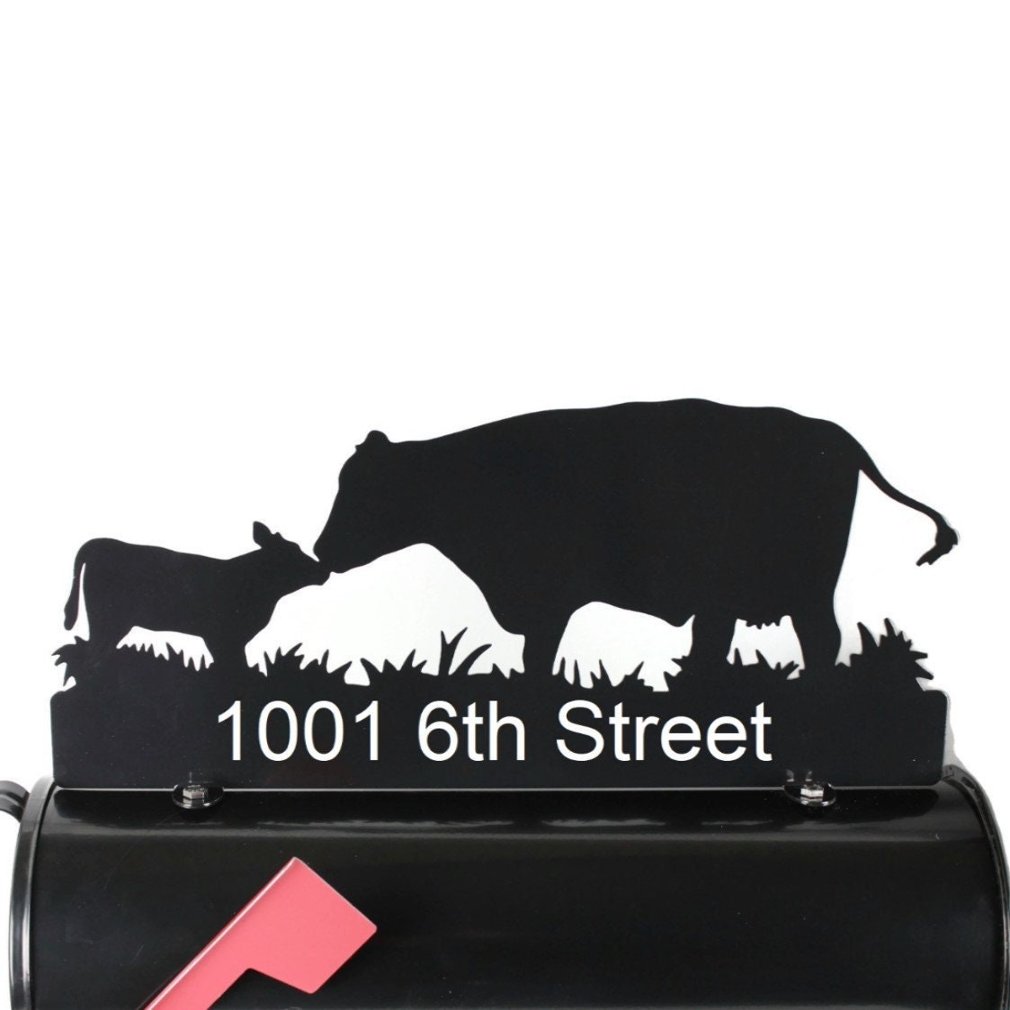 Cow Farm Mailbox Topper