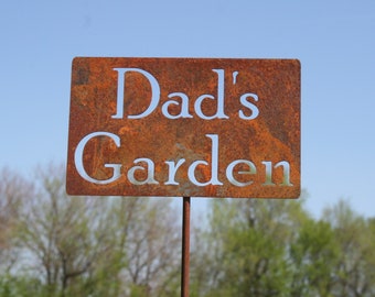 Dad's Garden Metal Garden Marker Stake 21 to 33 Inches Tall