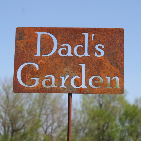 Dad's Garden Metal Garden Marker Stake 21 to 33 Inches Tall