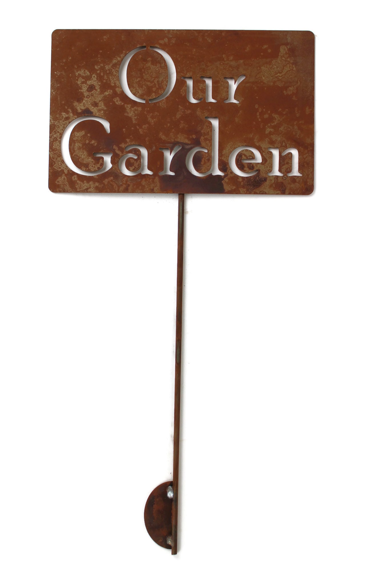 Our Garden Metal Garden Stake Sign, Small to XL