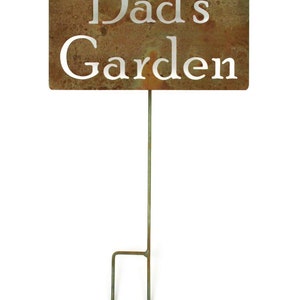 Dad's Garden Metal Garden Marker Stake 21 to 33 Inches Tall Large