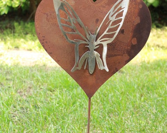 Butterfly Metal Garden Stake 23 Inches Tall