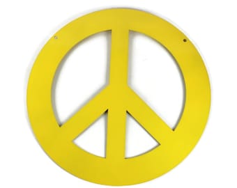 Metal Peace Symbol Wall Art Sign 9 to 24 Inches Wide