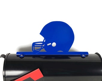 Football Team Helmet Metal Powder Coated Mailbox Topper 6.75 Inches Tall - Does Not Include a Mailbox