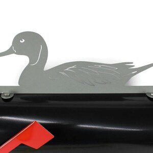 Mallard Duck Metal Mailbox Topper 5.25 Inches Tall - Does Not Include a Mailbox Gray