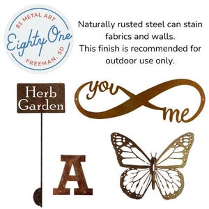 Custom Metal Script Word Art Sign up to 21 Inches Wide image 10
