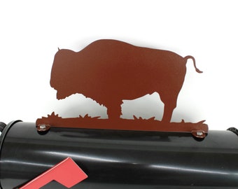 Bison Buffalo Metal Mailbox Topper 7 Inches Tall