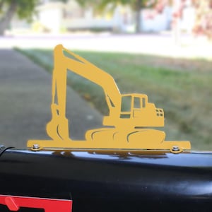 Excavator Metal Mailbox Topper 9 Inches Tall - Does Not Include a Mailbox