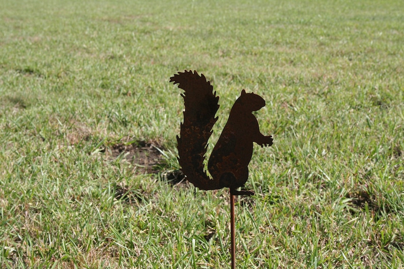 Squirrel Metal Garden Stake 23 to 33 Inches Tall image 10