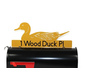 Mallard Duck Personalized Metal Mailbox Topper 17 Inches Wide - Does Not Include a Mailbox