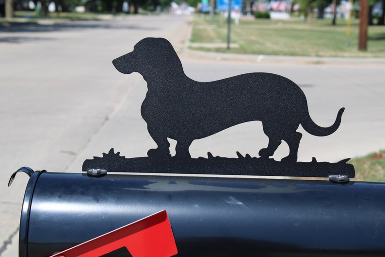 Wiener Dog Mailbox Topper Metal Dachshund Mailbox Topper Dog Etsy