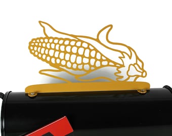 Ear of Corn Steel Powder Coated Mailbox Topper for Farm or Ranch 8 Inches Tall - Does Not Include a Mailbox