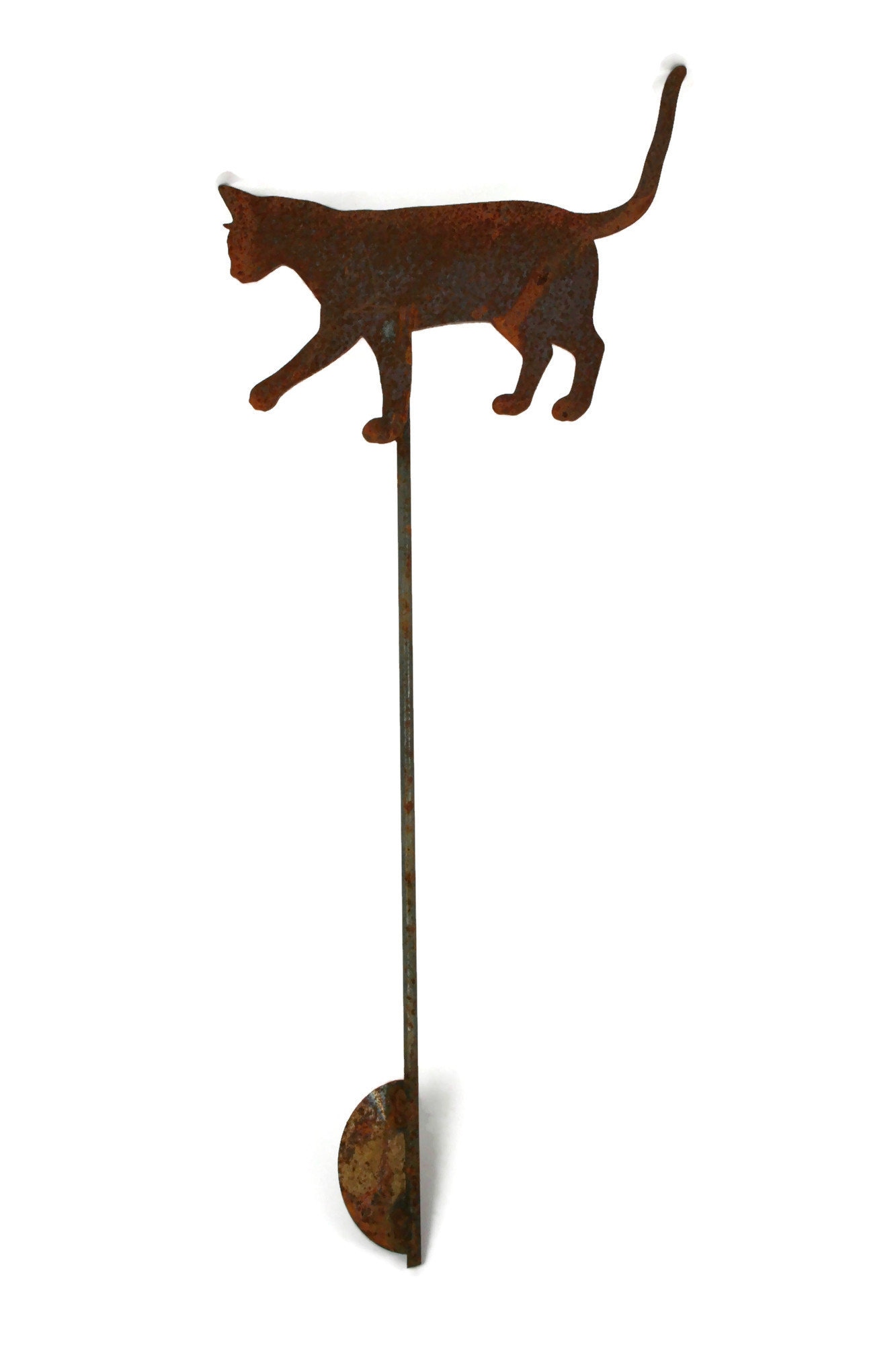 Metal Cat Garden Stake, cat yard sign, outdoor cat stake, crazy cat