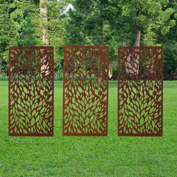 Steel Garden Privacy Screen 23 to 48 Inches Tall