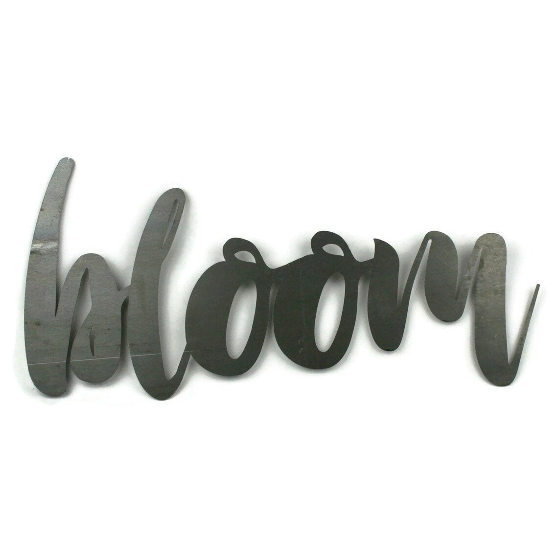 Bloom Script Bloom Metal Sign Metal Word Art Steel Word Etsy
