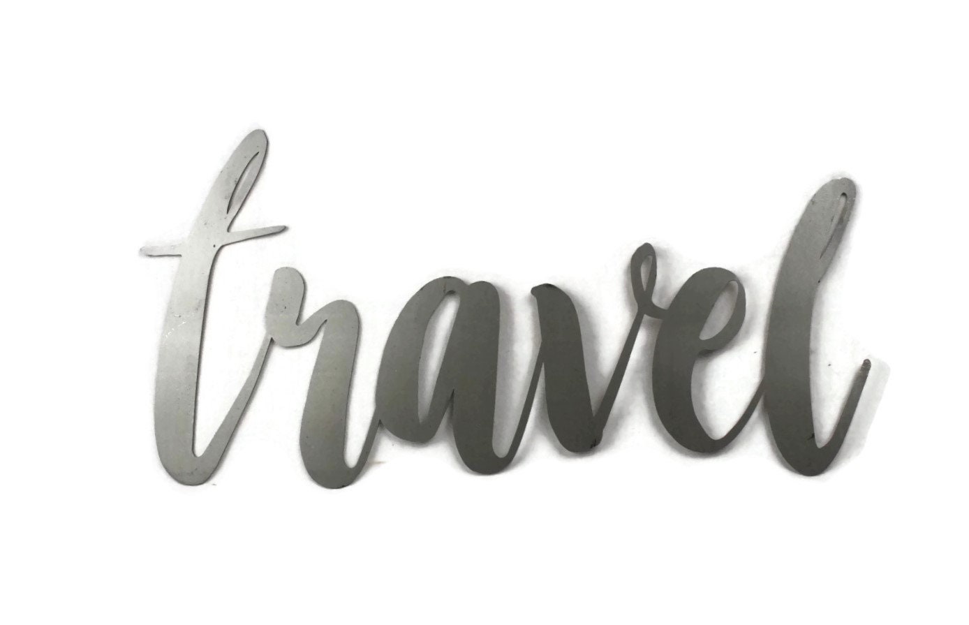 travel script, travel metal sign, metal word art, explore travel