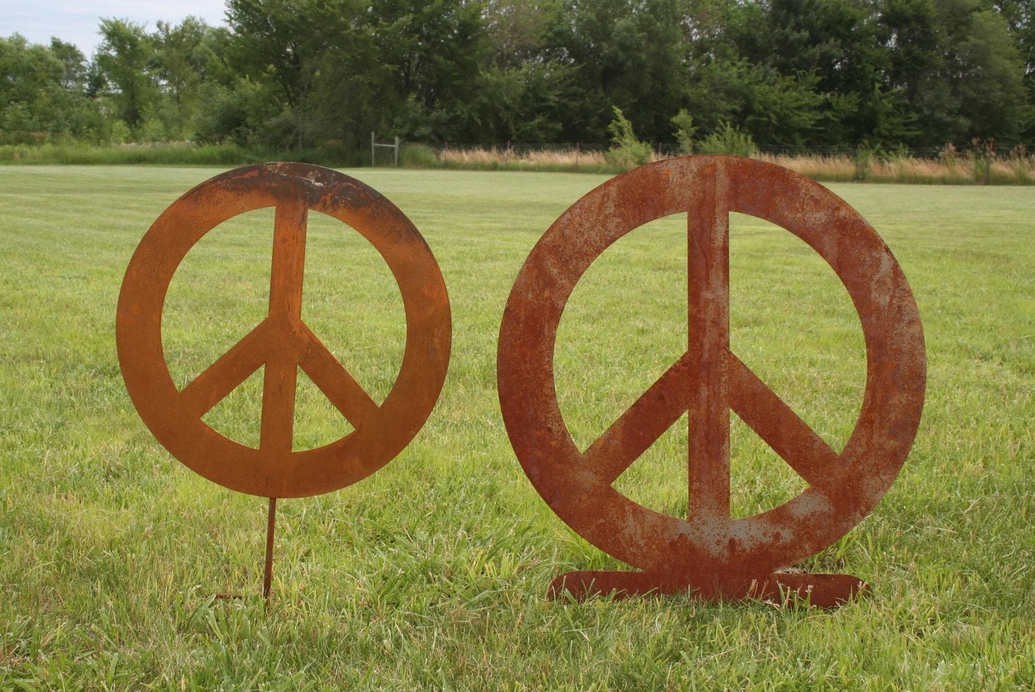 Metal Peace Sign Garden Stake, yard sign, peace sign, peace stake