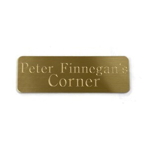 Engraved Brass Trophy Plate 1x3&quot; Plaque with Your Custom Text