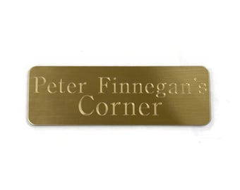 Engraved Brass Trophy Plate 1x3" Plaque with Your Custom Text
