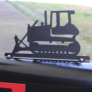 Bull Dozer Metal Mailbox Topper 7.5 Inches Tall - Does Not Include a Mailbox