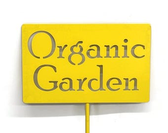 Organic Garden Metal Flower Herb Vegetable Stake 20 to 48 Inches Tall