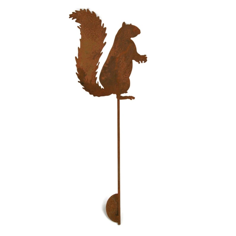 Squirrel Metal Garden Stake 23 to 33 Inches Tall image 8