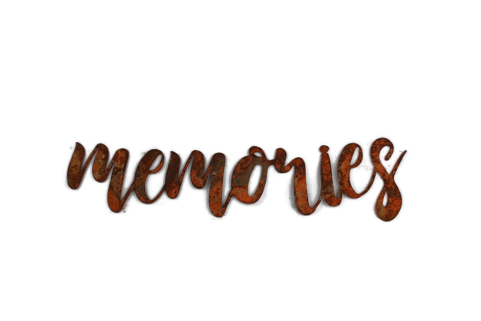 memories script, memories metal sign, metal word art, memories sign