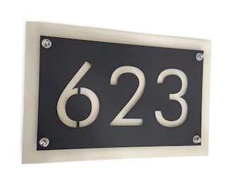 Metal House Address Number Plaque Sign 8x12" up to 10x20" Futura