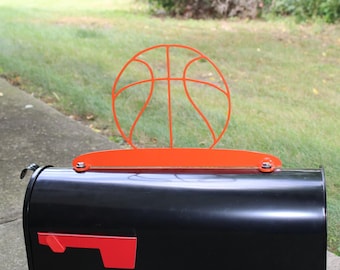 Basketball Metal Mailbox Topper 8 Inches Tall - Does Not Include a Mailbox