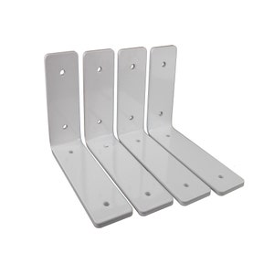 These four brackets are white with speckles.