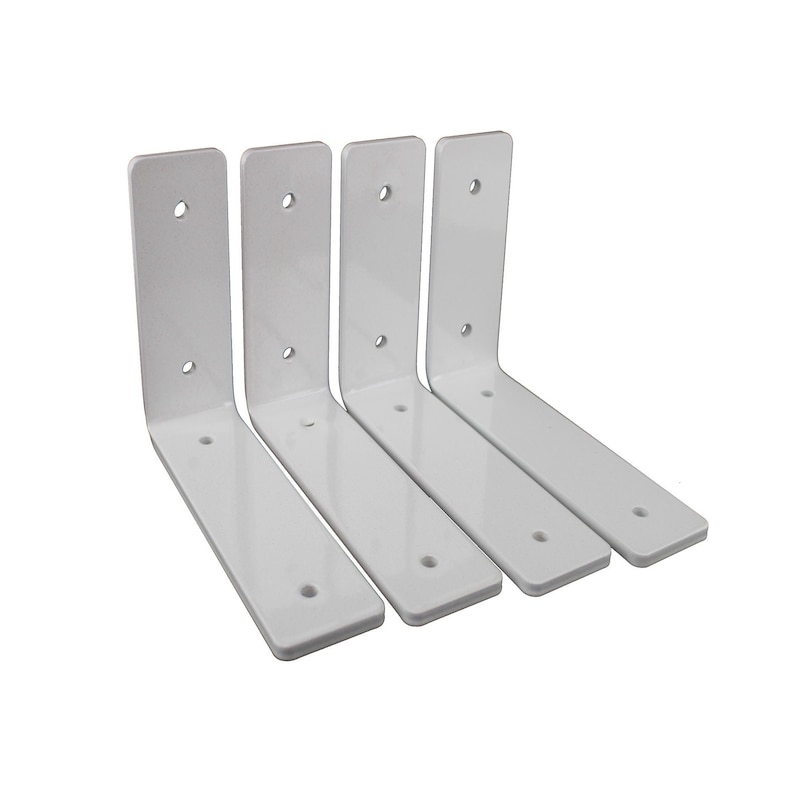 These four brackets are white with speckles.
