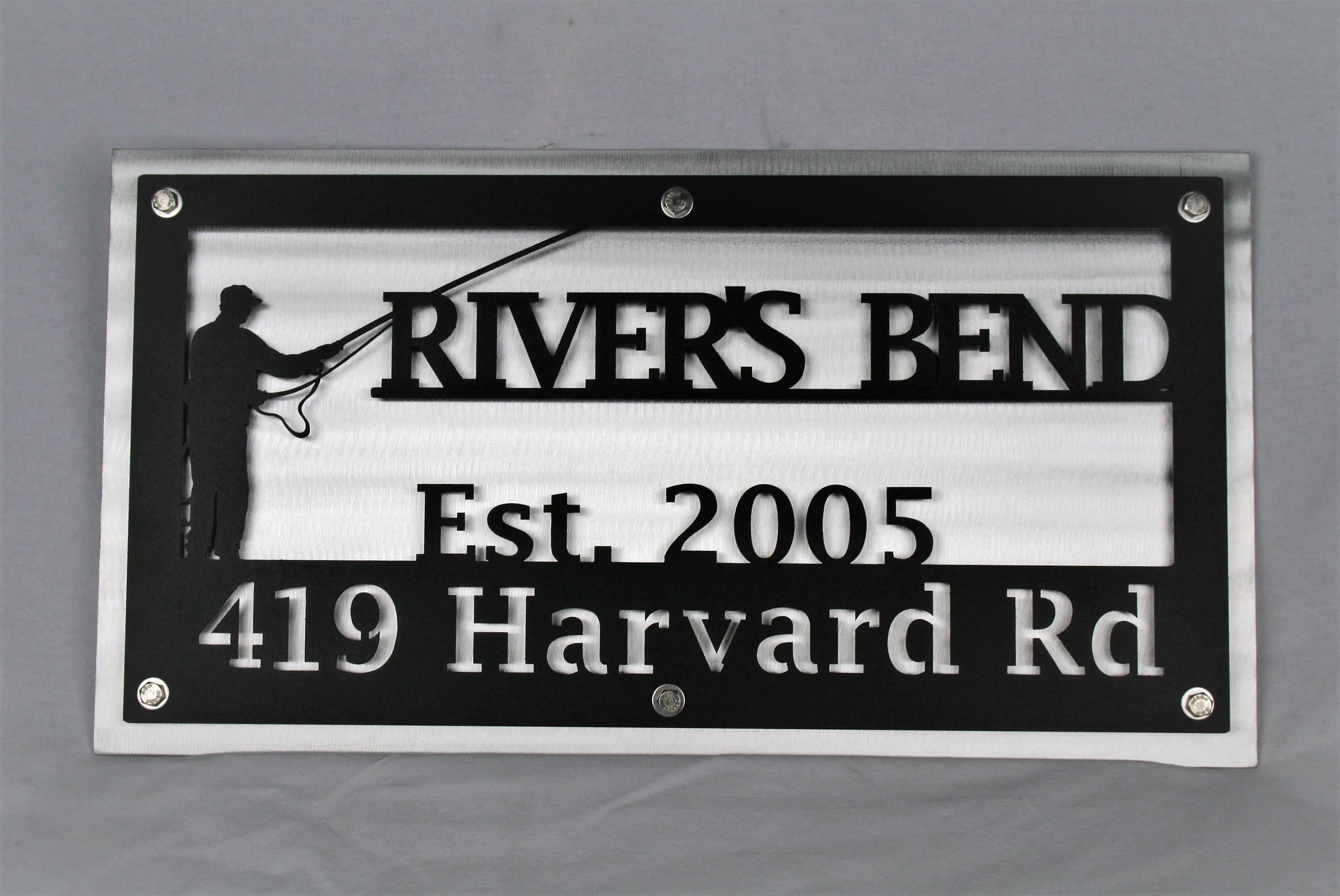 Woodland Name and Address Sign, Rustic Address Sign, Metal Address Sign, Address Yard Stake ...