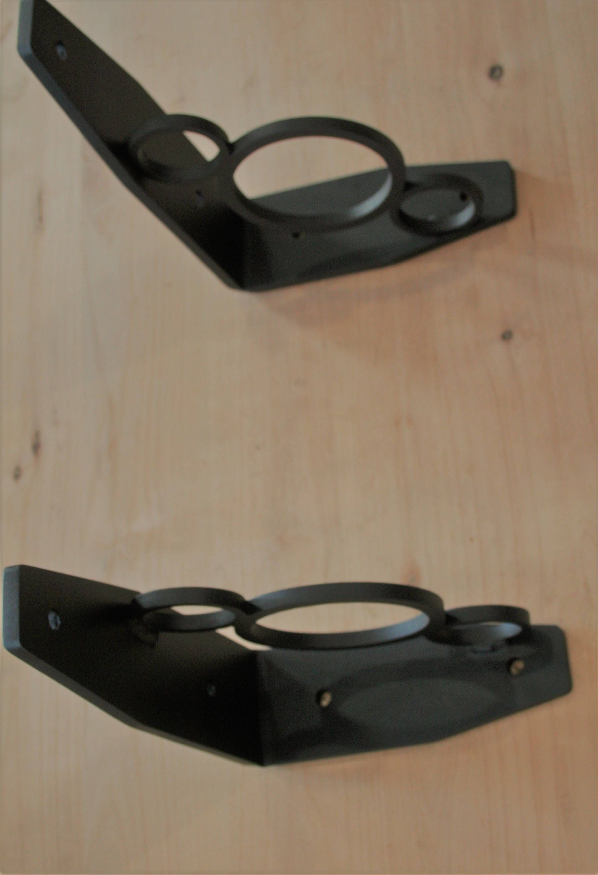 Super Duty Decorative Shelf Bracket Black Metal Bracket Circle
