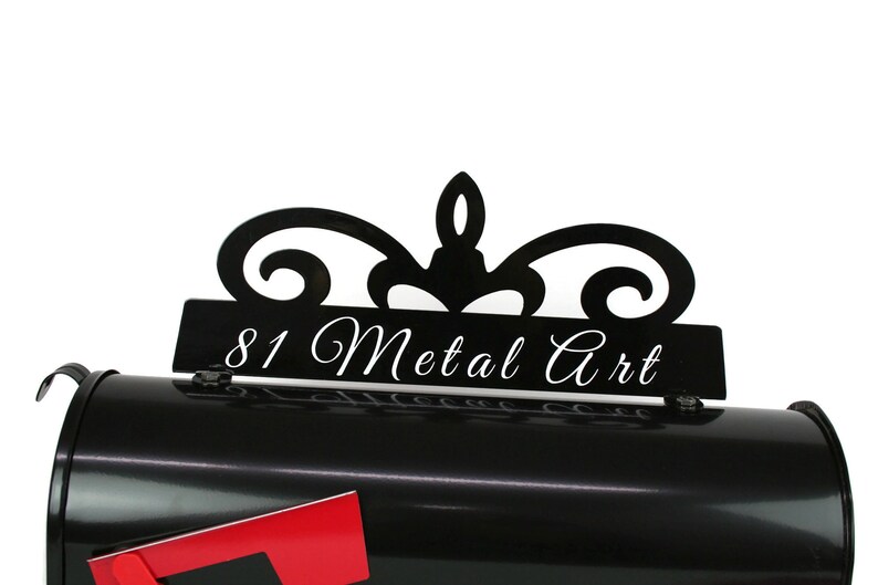Customized Metal Mailbox Topper Metal House Number Mailbox Etsy