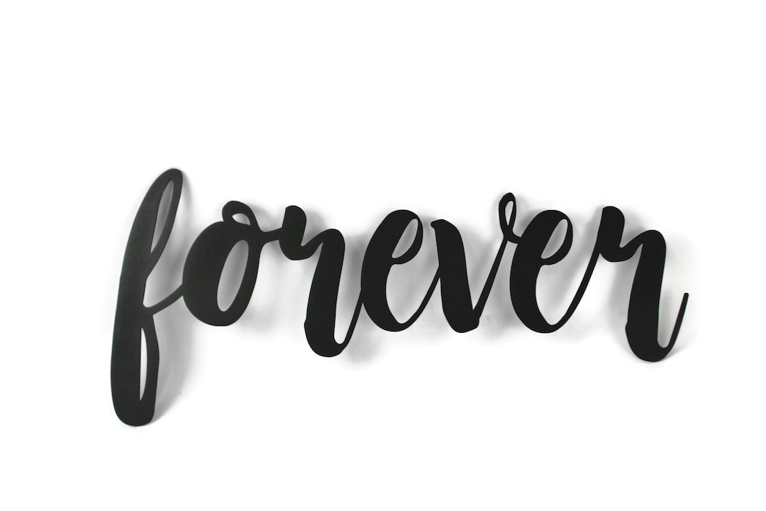 Forever Metal Script Word Sign 13.5 to 19.75 Inches Wide - Etsy