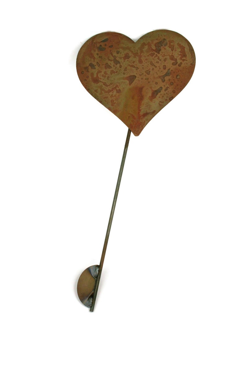 Metal Heart Garden Stake Valentine Heart Heart Yard Sign Etsy