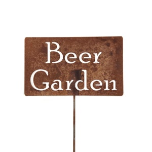 Beer Garden Metal Garden Stake 20 to 48 Inches Tall