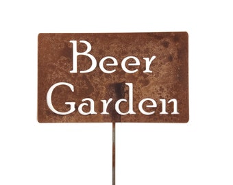 Beer Garden Metal Garden Stake 20 to 48 Inches Tall