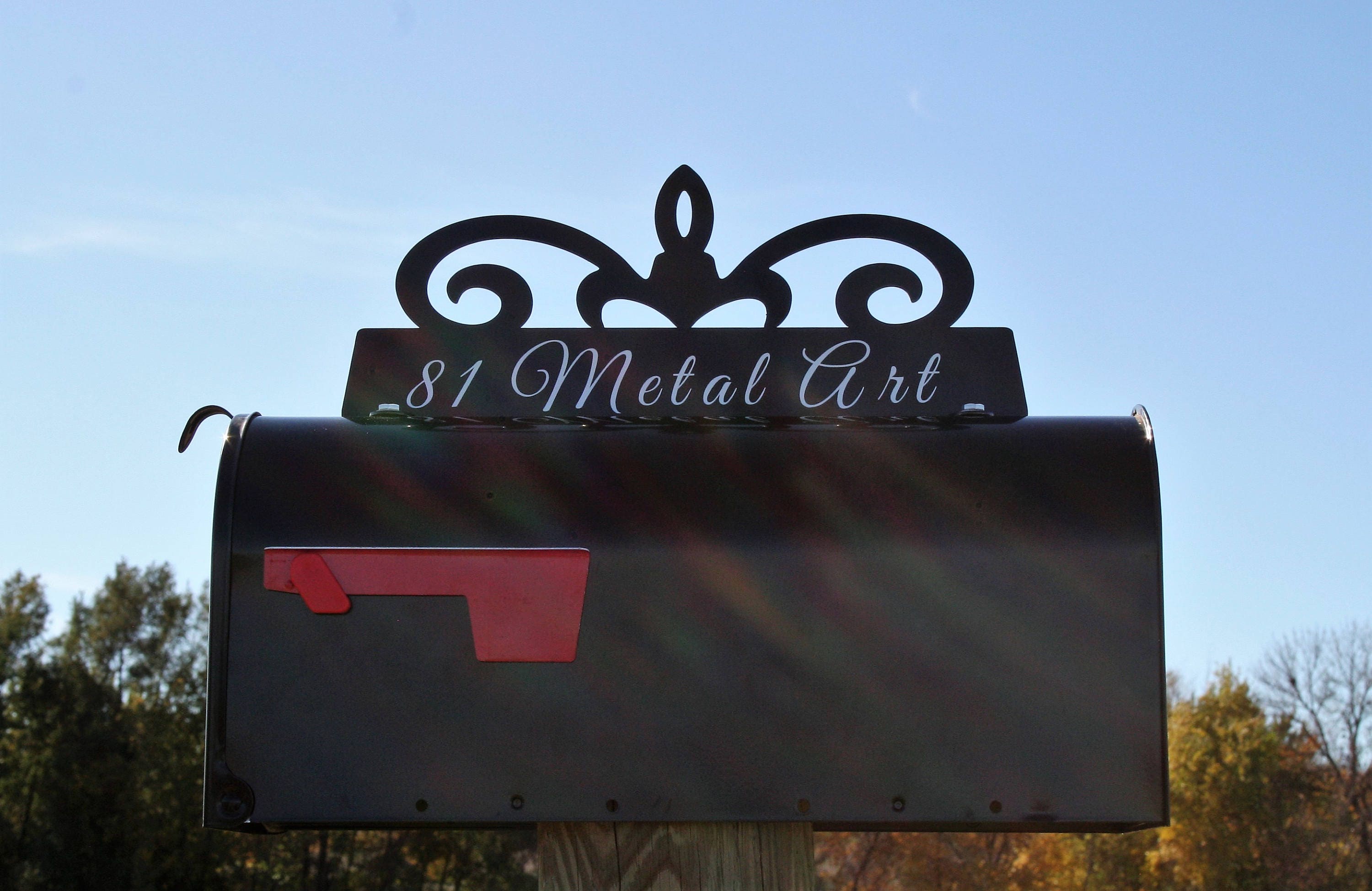 Customized Metal Mailbox Topper, Metal House Number, Mailbox Address