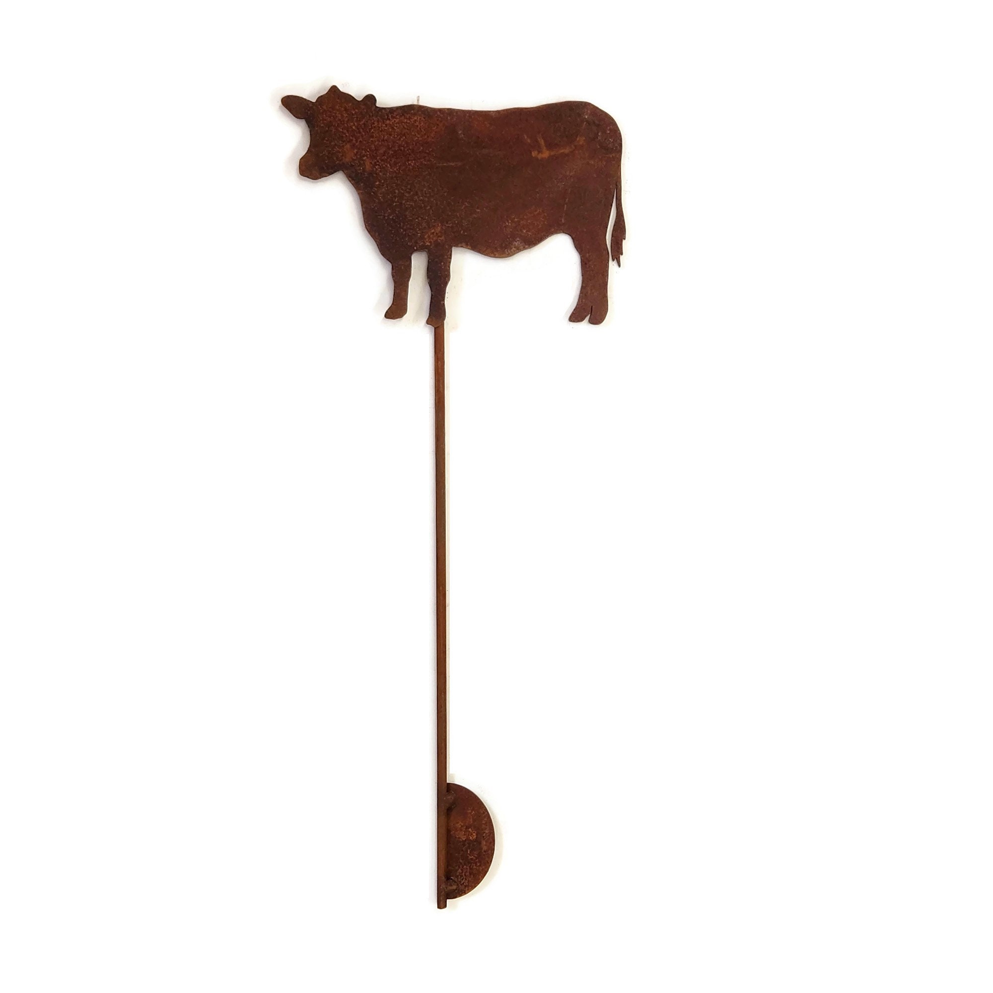 Cow Metal Yard Stake 21 Inches Tall