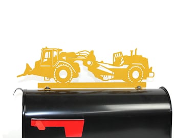 Wheel Loader Scraper Metal Mailbox Topper 18.5 Inches Wide - Does Not Include a Mailbox