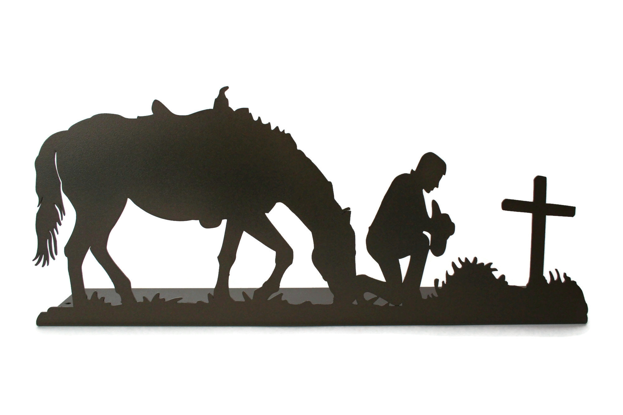 Metal Praying Cowboy, Rustic Cowboy Prayer, Cowboy Metal Art, western