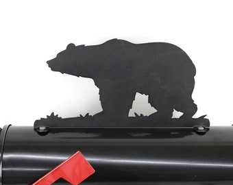 Bear Metal Powder Coated Mailbox Topper 7 Inches Tall - Does Not Include a Mailbox