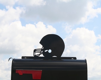 Football Helmet Metal Mailbox Topper 6.75 Inches Tall - Does Not Include a Mailbox