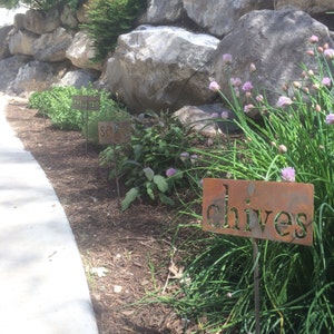 Classic Metal Garden Markers A through G for Herbs, Vegetables, Flowers and Other Plants image 9