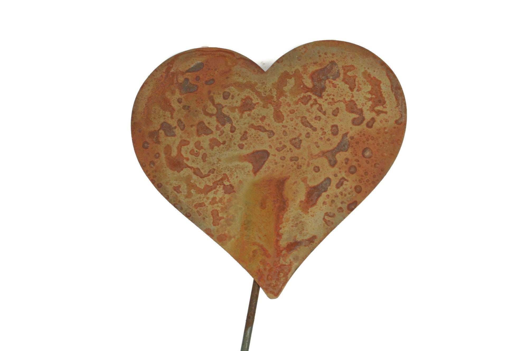Metal Heart Garden Stake, Valentine heart, heart yard sign, rustic