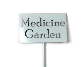Medicine Garden Metal Garden Stake Sign 20 to 48 Inches Tall