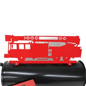 Fire Department Engine Truck Metal Mailbox Topper 6.5 Inches Tall - Does Not Include a Mailbox