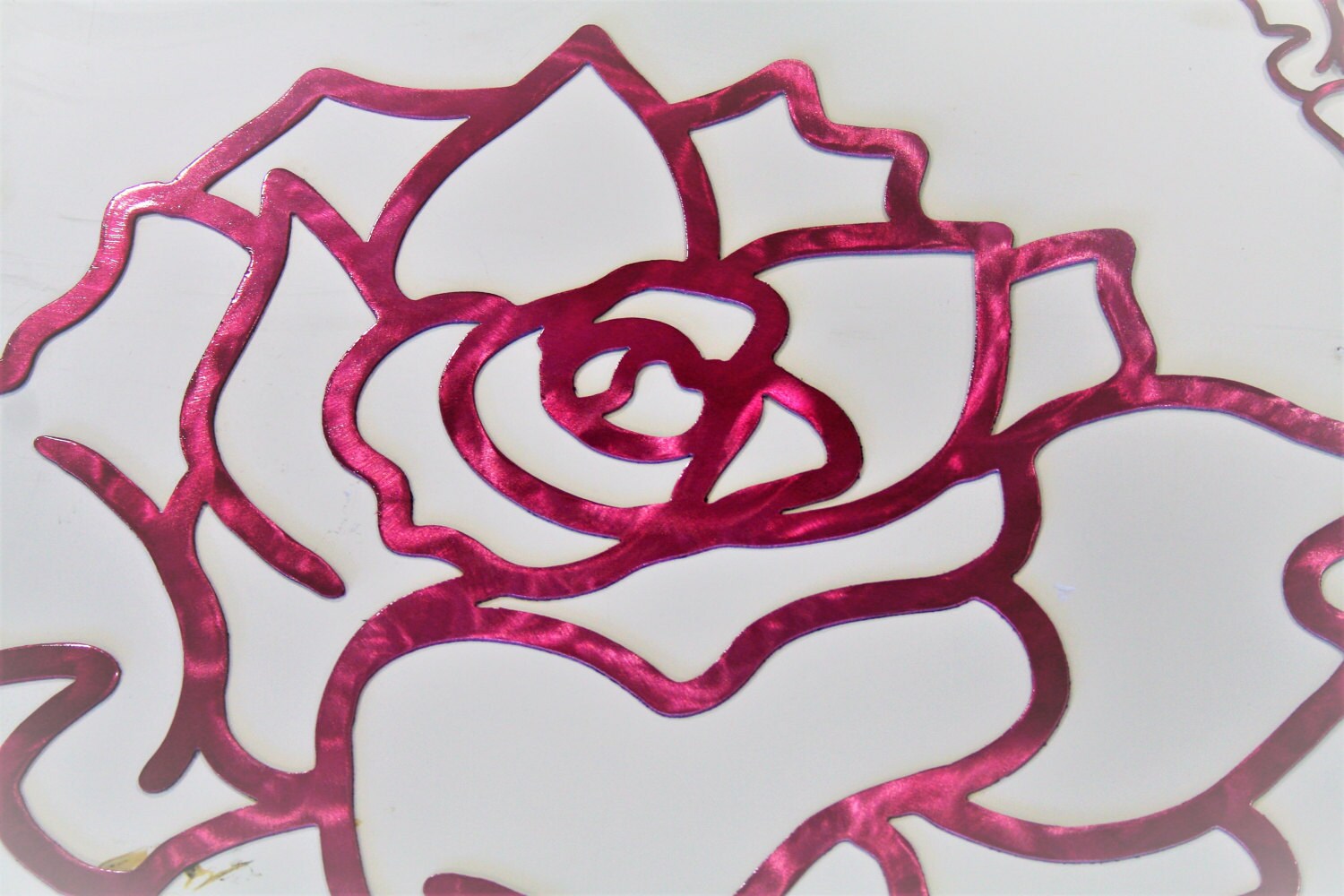 Rose Wall Decor, Set of 2 Wall Flowers, Rose Wall Art, Aluminum wall